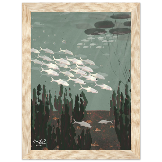 Just the Fish framed artwork by Emily B. Studio