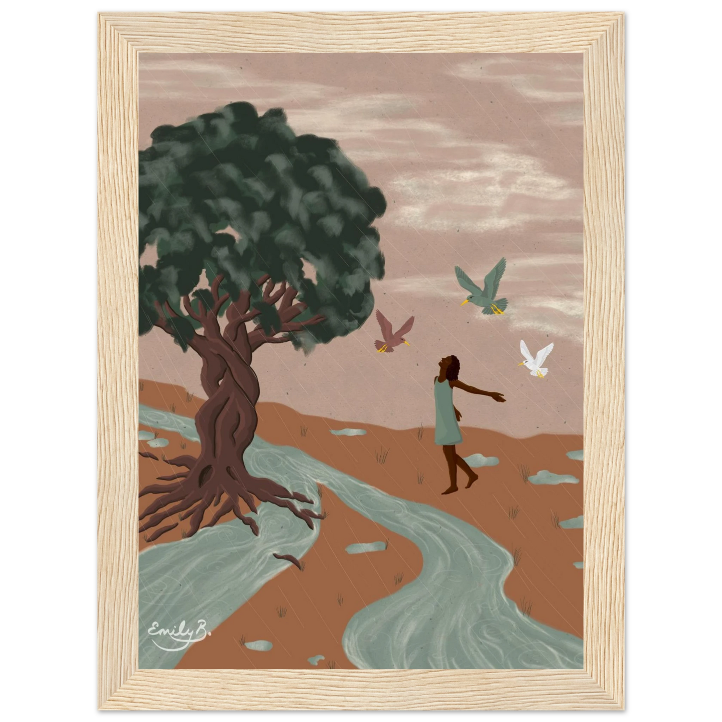 Framed illustrated art print for creative and story-led homes