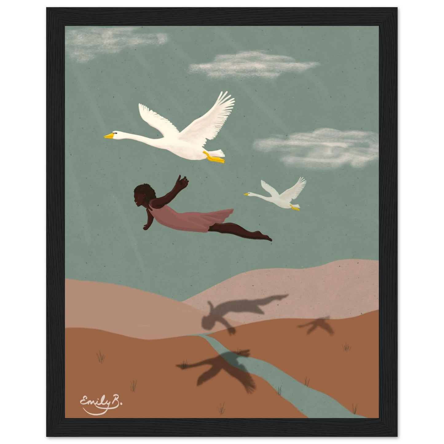 Framed art print celebrating movement and shared direction