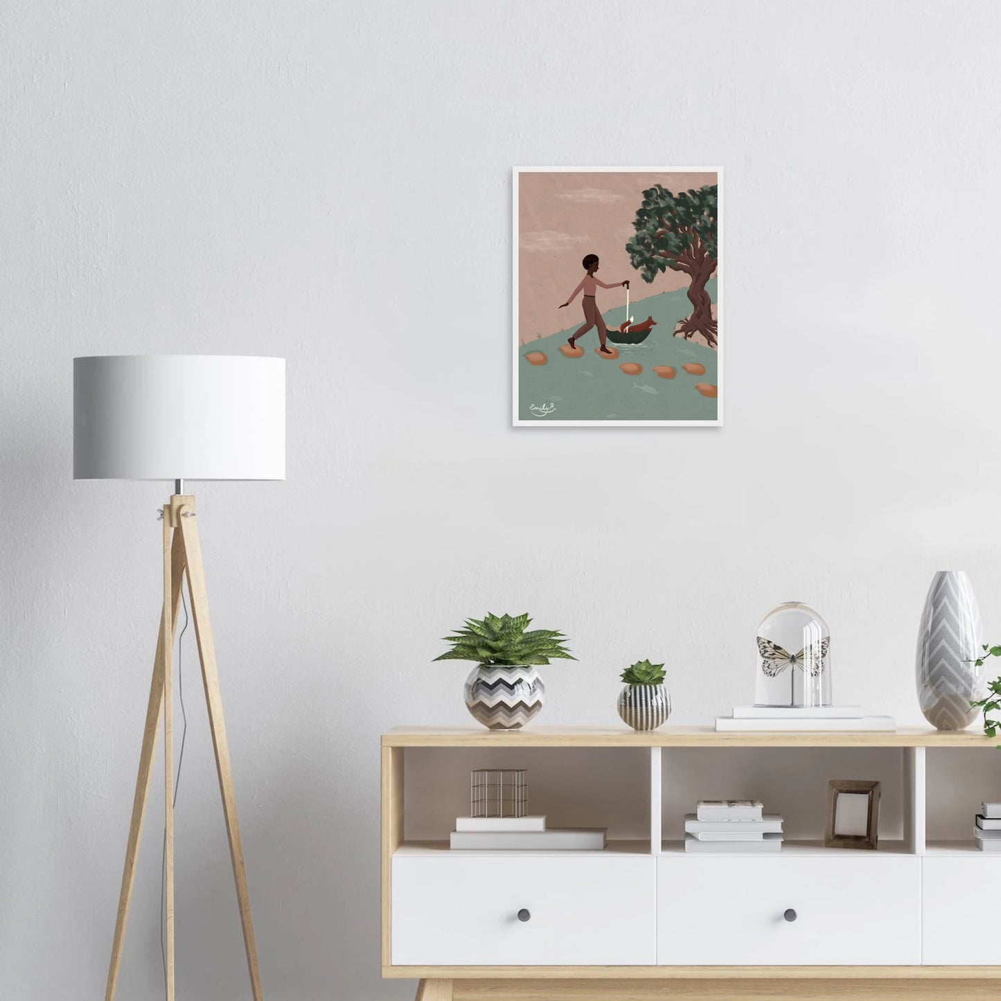Fox and Friend framed artwork used as story led home decor