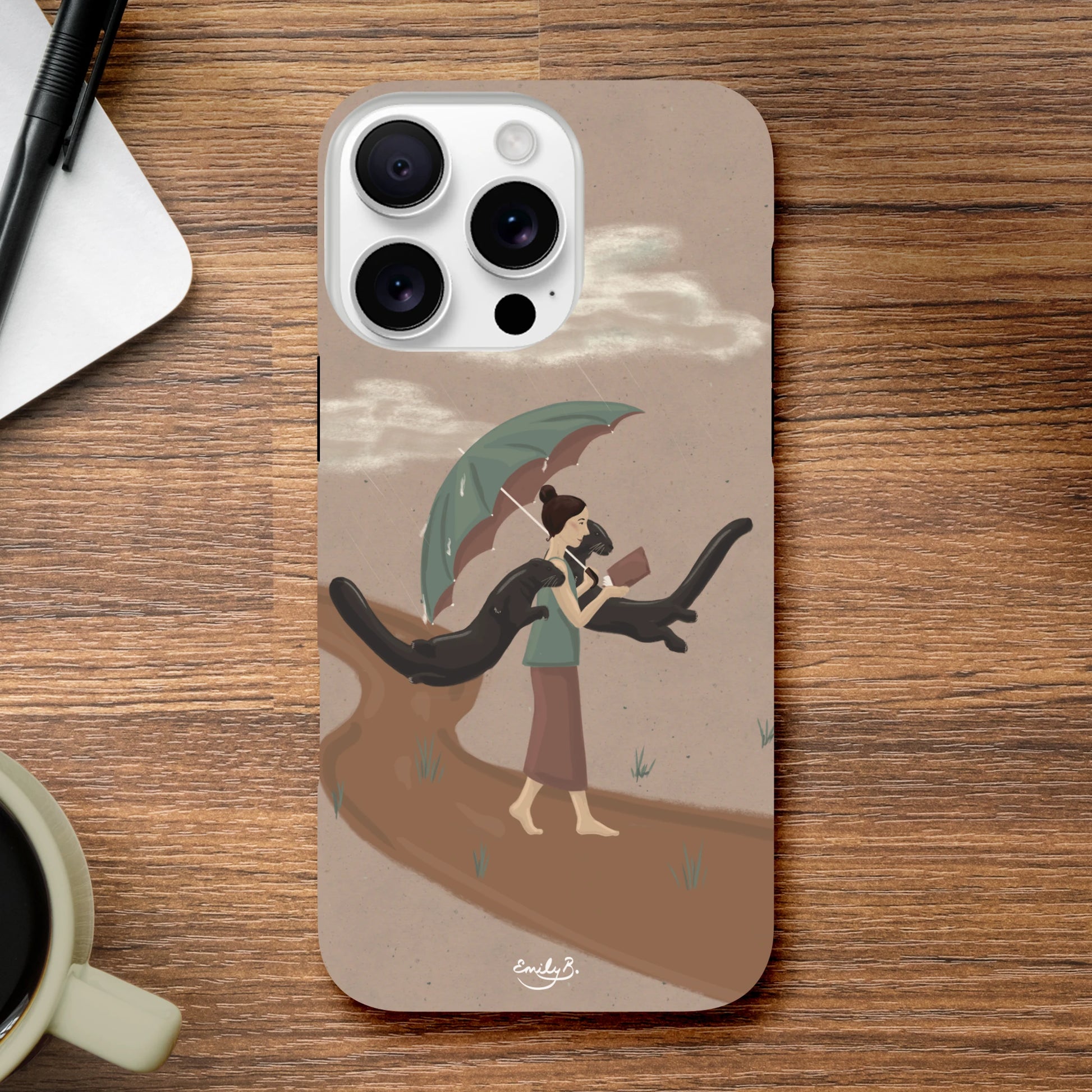 Illustrated iPhone tough phone case by Emily B.Studio