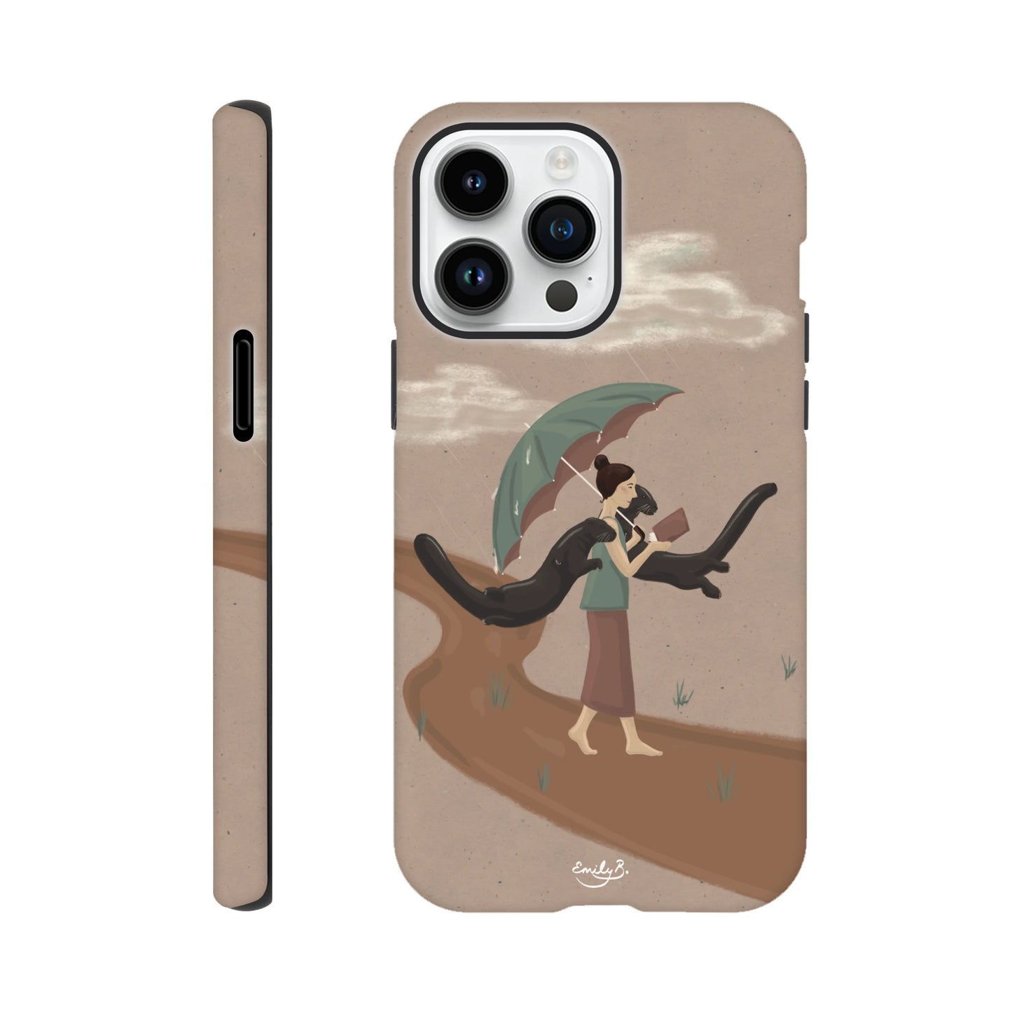 Artistic iPhone phone case featuring original illustration