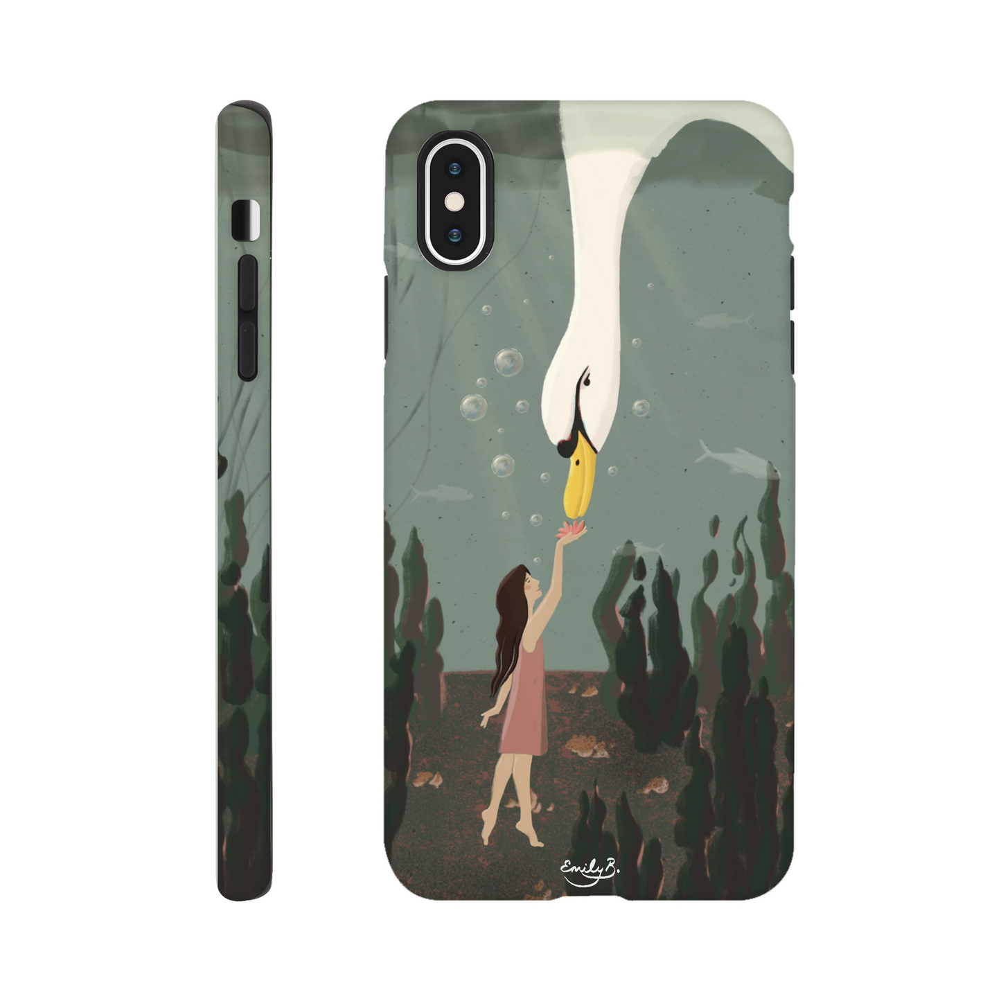 Illustrated iPhone case with imaginative animal artwork