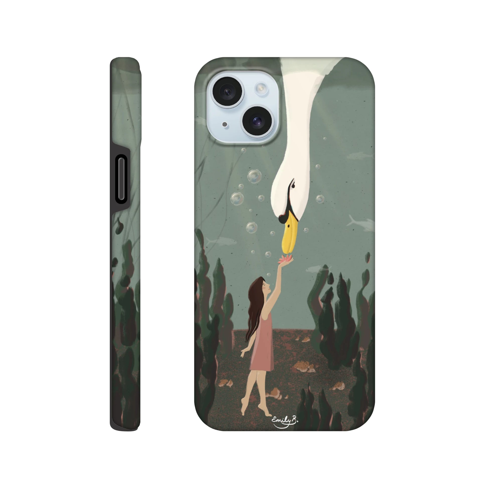 Illustrated phone case for creative and artistic style